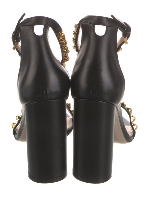 Stuart Weitzman Leather Studded Accents Sandals