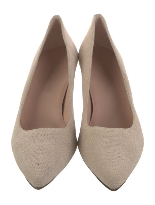 Stuart Weitzman Embossed Leather Pumps