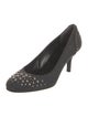 Stuart Weitzman Suede Bow Accents Pumps