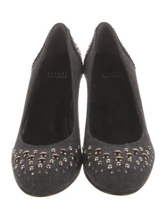 Stuart Weitzman Suede Bow Accents Pumps