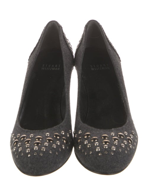 Stuart Weitzman Suede Bow Accents Pumps