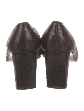 Stuart Weitzman Embossed Leather Pumps