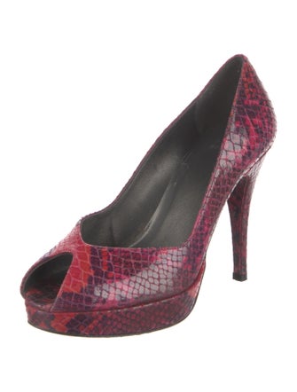 Stuart Weitzman Snakeskin Animal Print Pumps