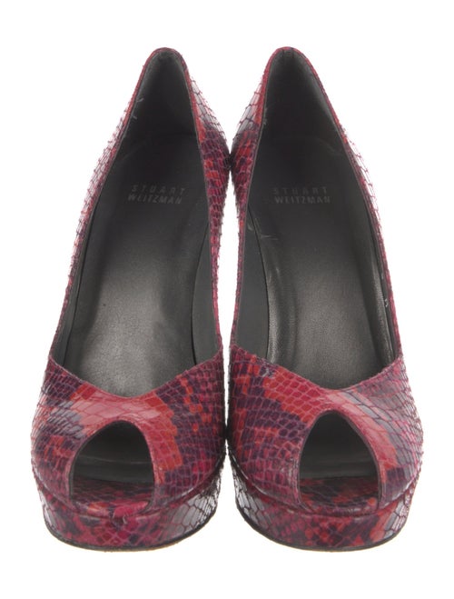 Stuart Weitzman Snakeskin Animal Print Pumps