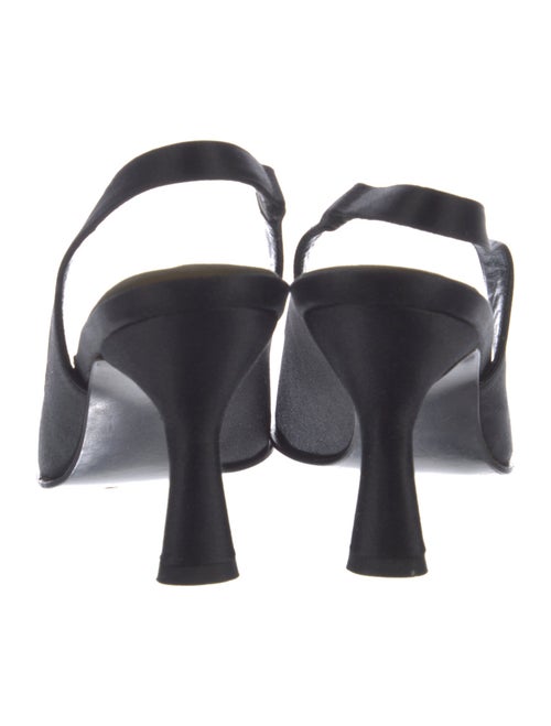 Stuart Weitzman Satin Crystal Embellishments Slingback Sandals