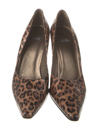 Stuart Weitzman Leather Animal Print Pumps