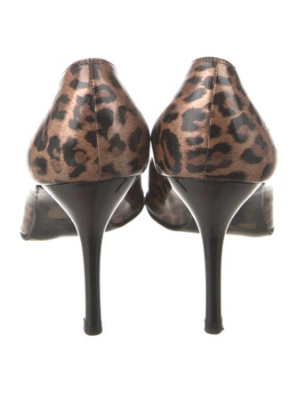 Stuart Weitzman Leather Animal Print Pumps