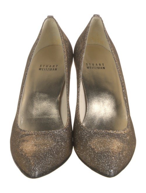 Stuart Weitzman Glitter Printed Pumps