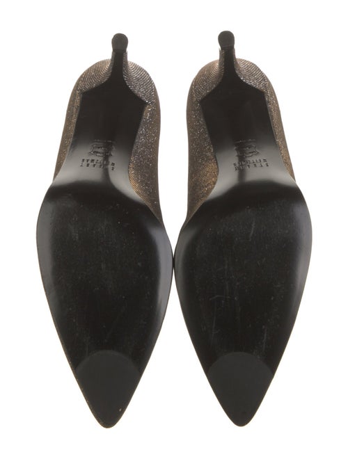 Stuart Weitzman Glitter Printed Pumps