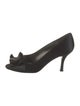 Stuart Weitzman Satin Ruffle Embellishment Pumps