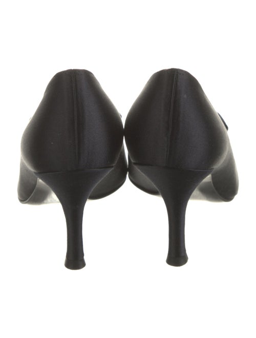 Stuart Weitzman Satin Ruffle Embellishment Pumps