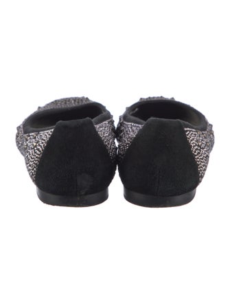 Stuart Weitzman Suede Studded Accents Flats