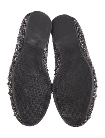 Stuart Weitzman Suede Studded Accents Flats