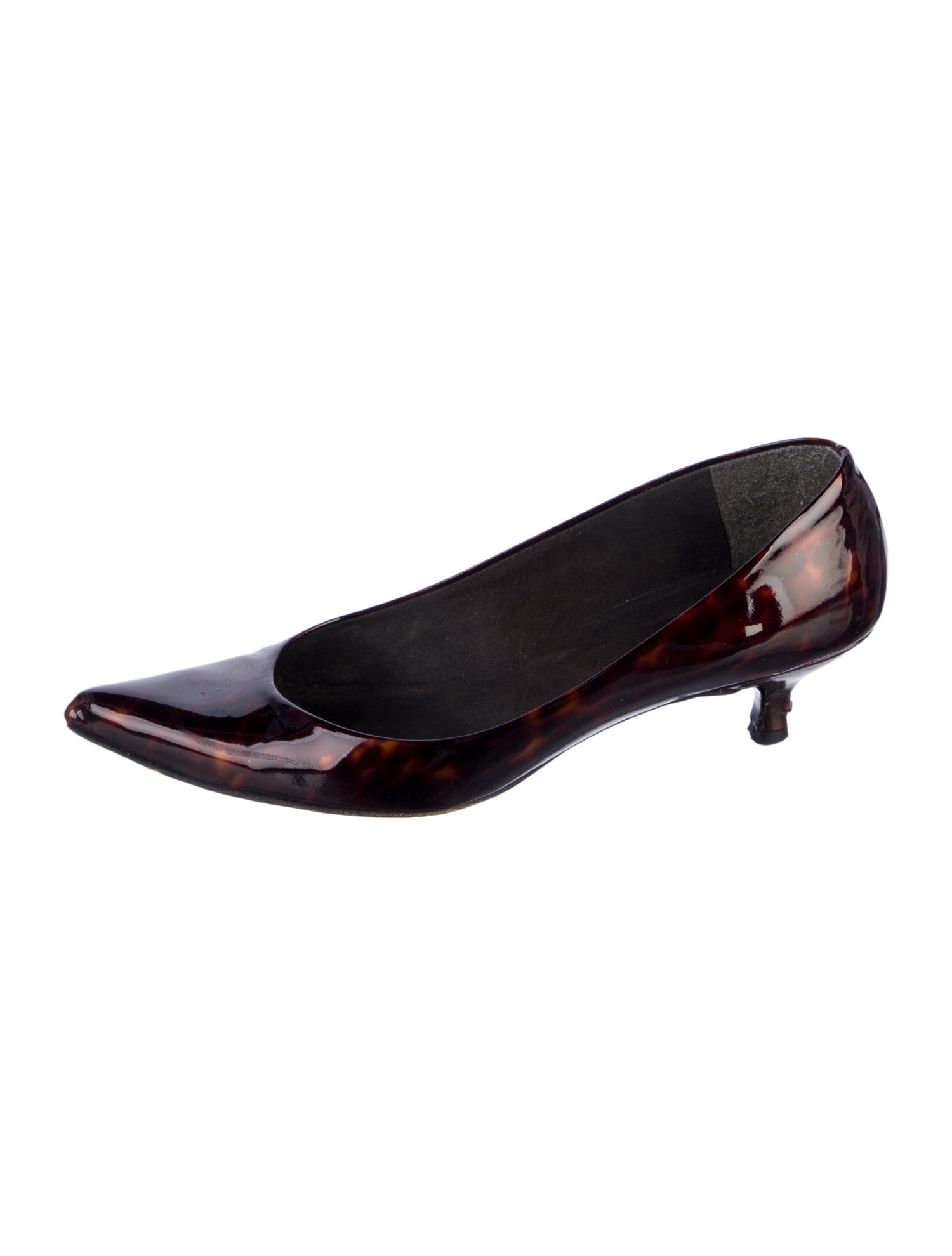 Stuart Weitzman Patent Leather Printed Mules