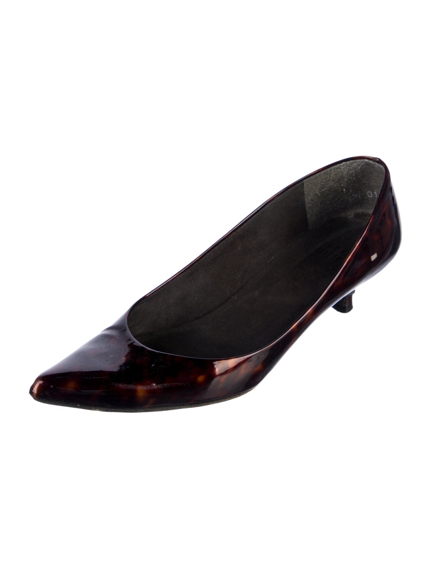 Stuart Weitzman Patent Leather Printed Mules