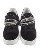 Stuart Weitzman Velvet Crystal Embellishments Sneakers