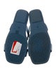 Stuart Weitzman Denim Colorblock Pattern Slides