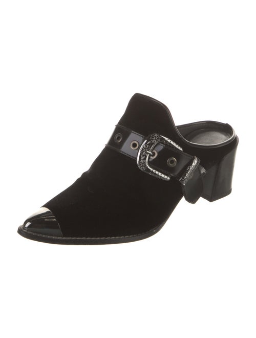 Stuart Weitzman Velvet Mules