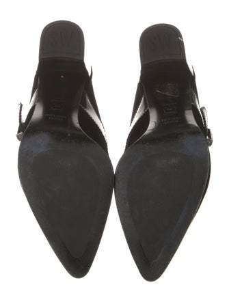 Stuart Weitzman Velvet Mules