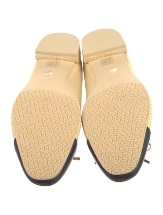 Stuart Weitzman Raffia Bow Accents Ballet Flats