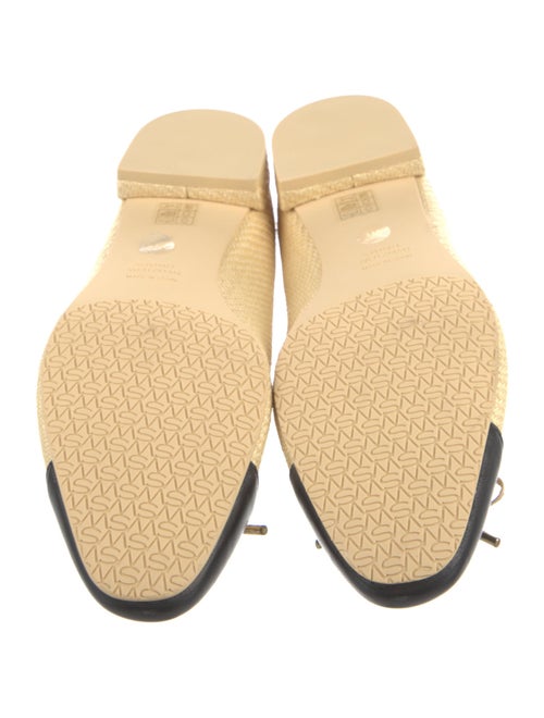 Stuart Weitzman Raffia Bow Accents Ballet Flats