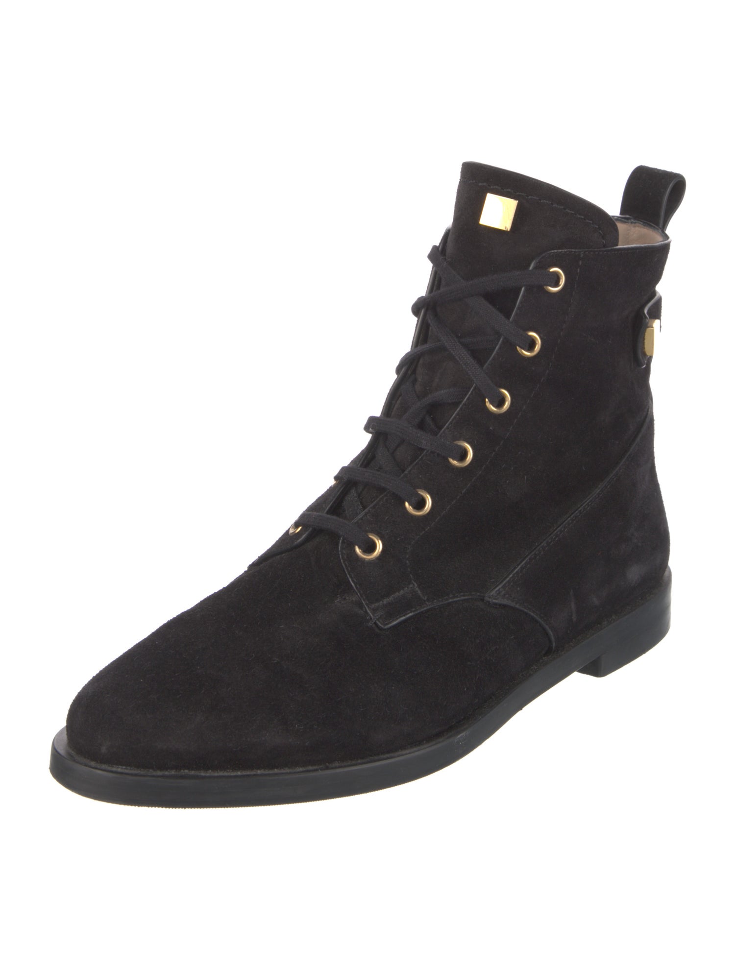 Stuart Weitzman Suede Combat Boots