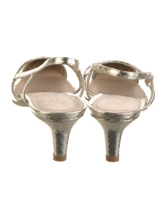 Stuart Weitzman Snakeskin Animal Print Slingback Pumps