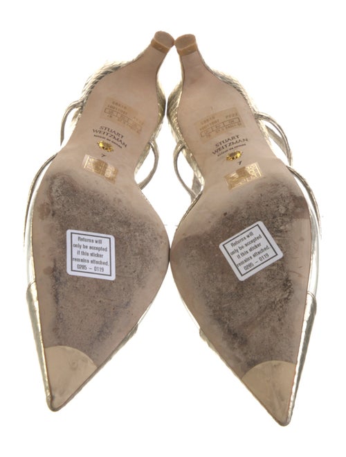 Stuart Weitzman Snakeskin Animal Print Slingback Pumps