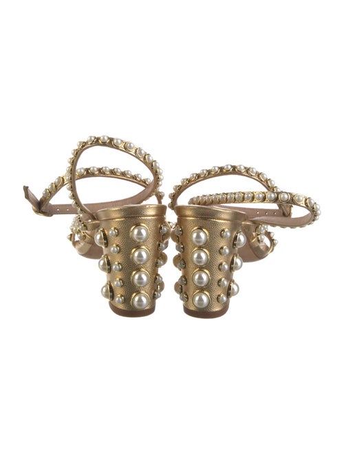 Stuart Weitzman Leather Studded Accents Sandals