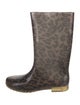 Stuart Weitzman Rubber Animal Print Rain Boots