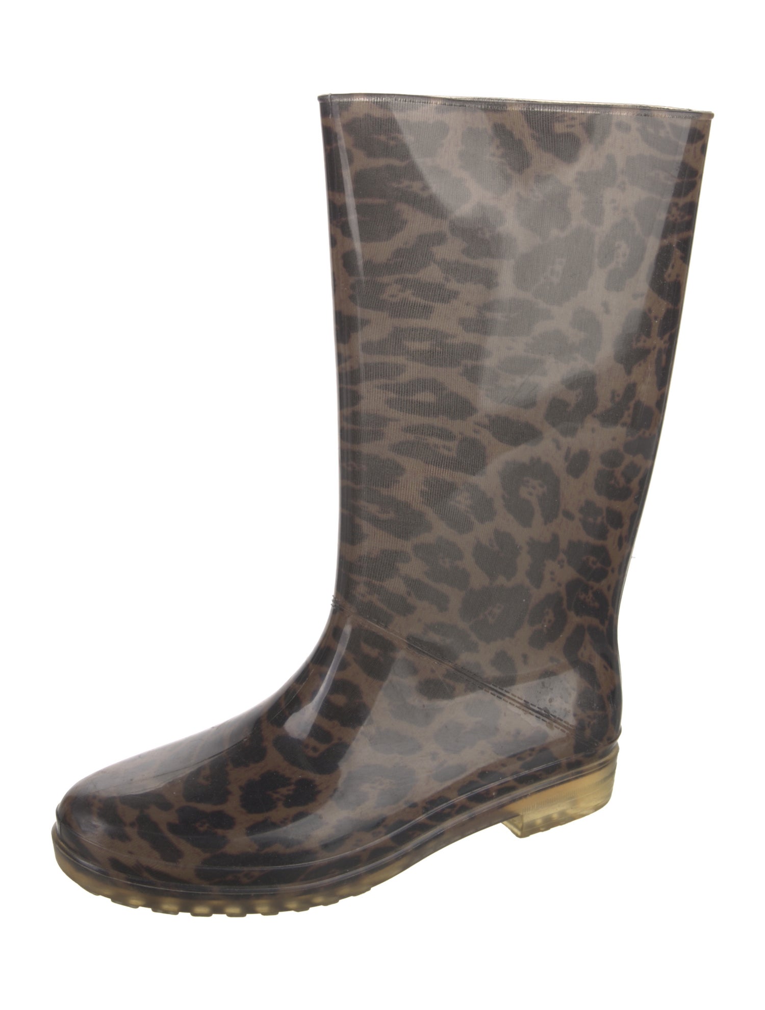 Stuart Weitzman Rubber Animal Print Rain Boots