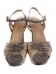 Stuart Weitzman Snakeskin Animal Print Sandals