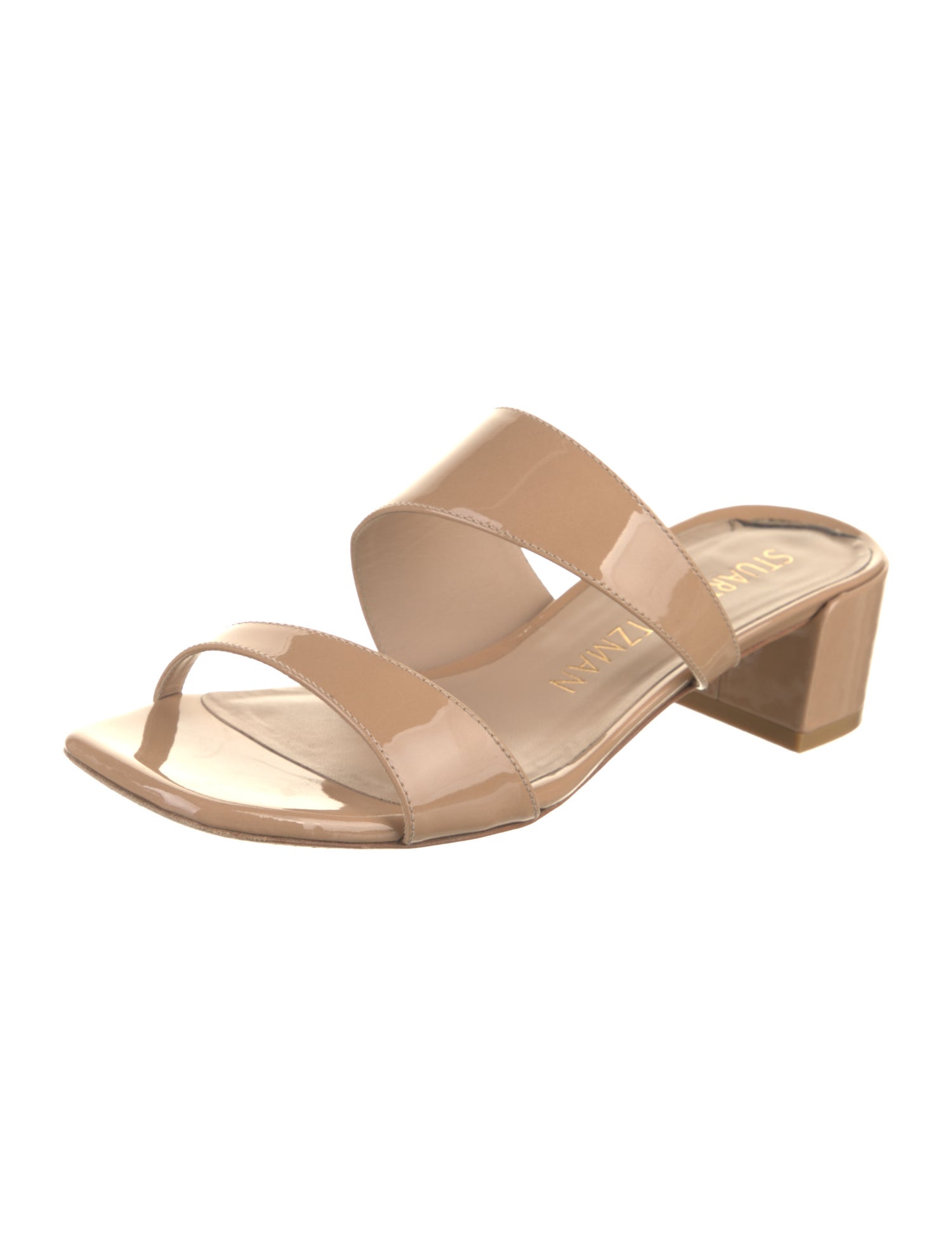 Stuart Weitzman Patent Leather Slides