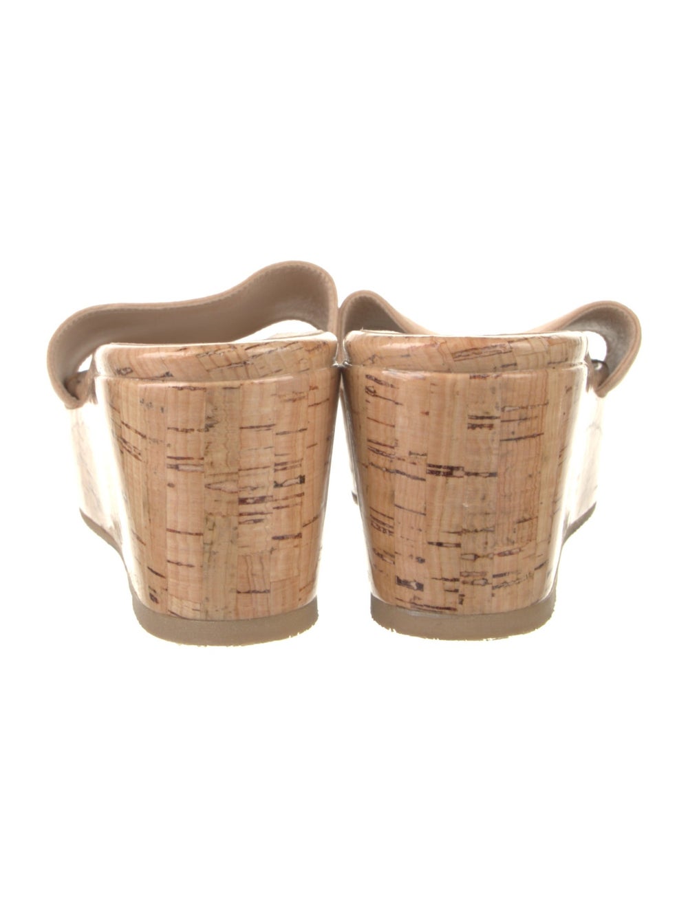 Stuart Weitzman Suede Slides Neutrals Platform - image 4