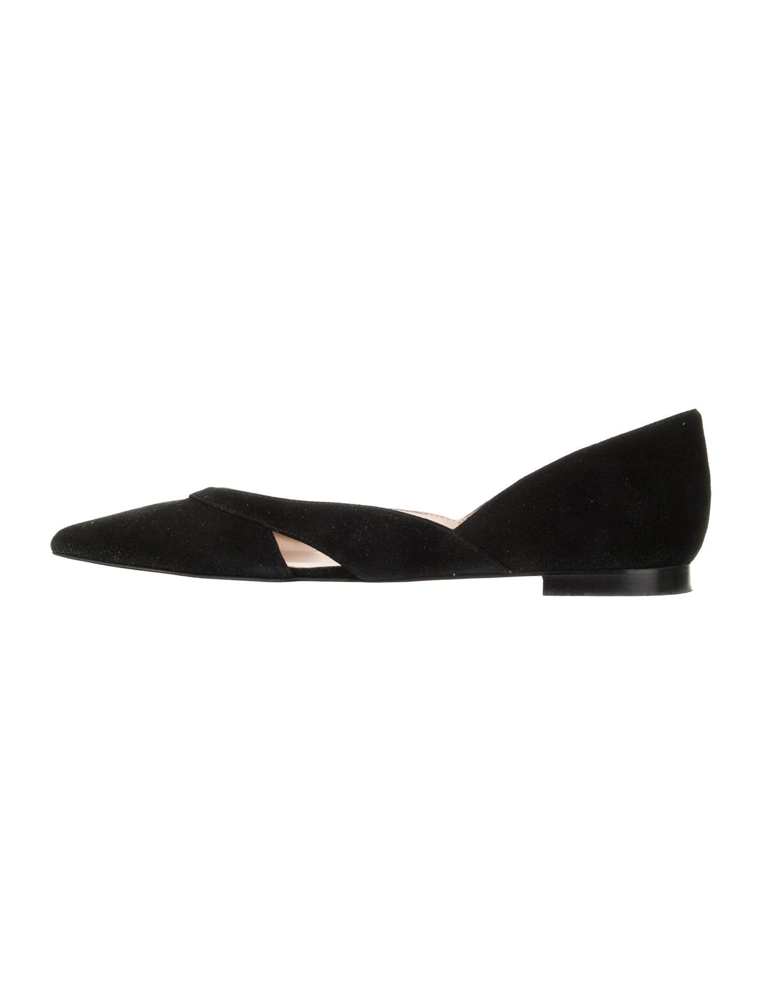 Stuart Weitzman Suede D'Orsay Flats