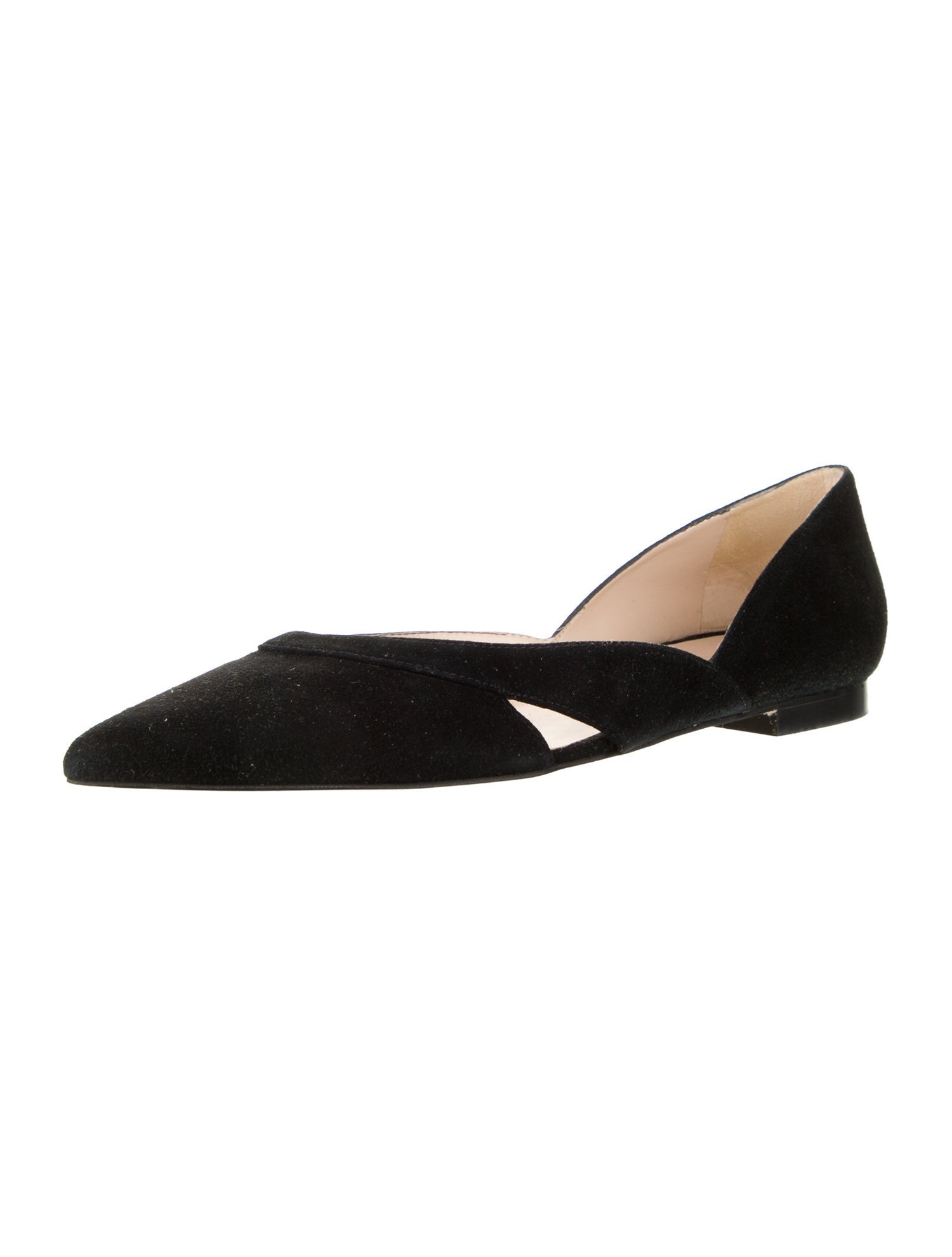 Stuart Weitzman Suede D'Orsay Flats