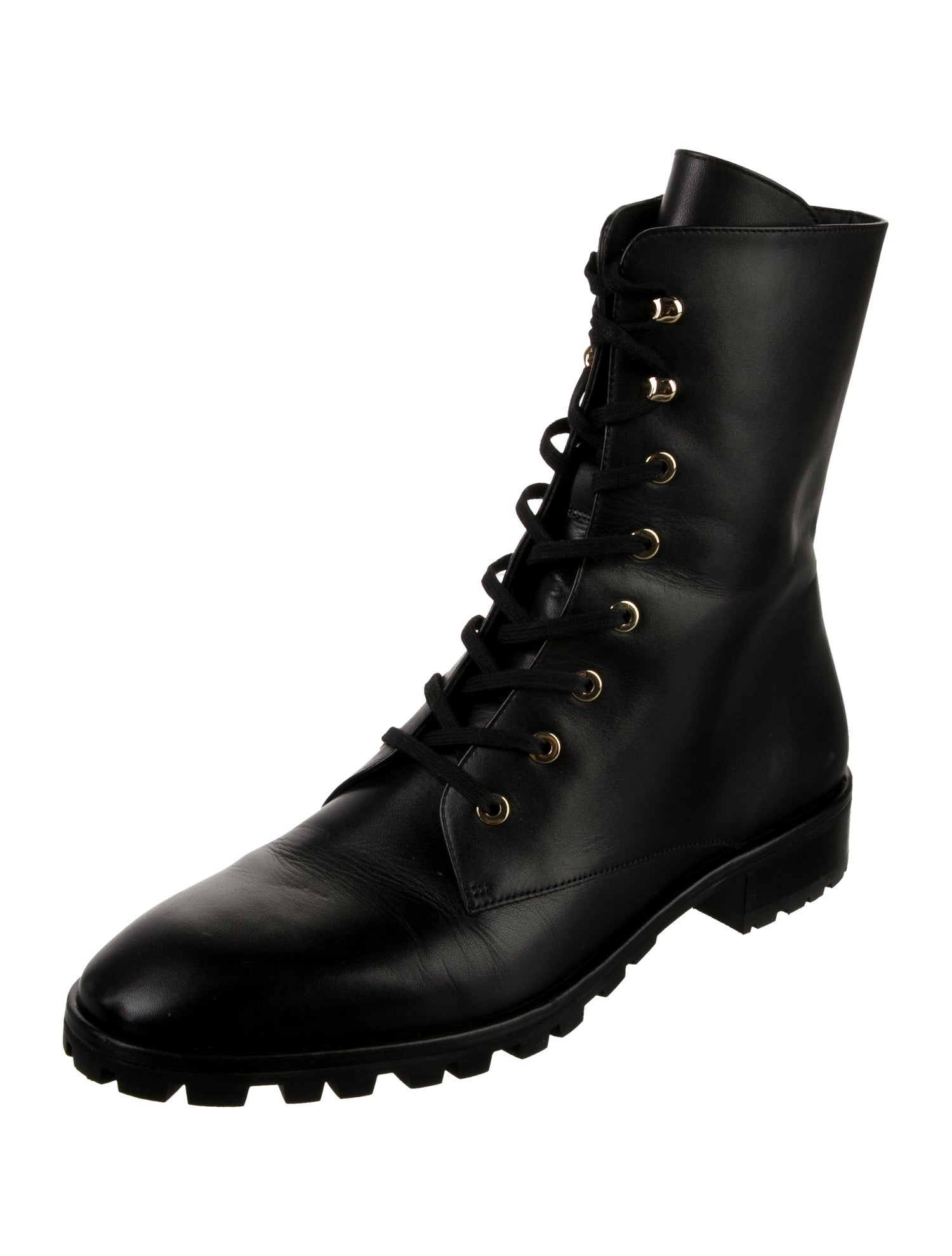 Stuart Weitzman Leather Combat Boots