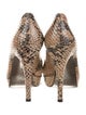 Stuart Weitzman Embossed Leather Animal Print Pumps