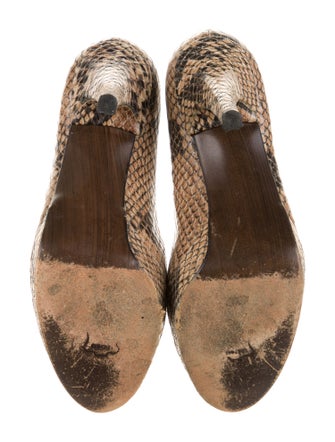 Stuart Weitzman Embossed Leather Animal Print Pumps