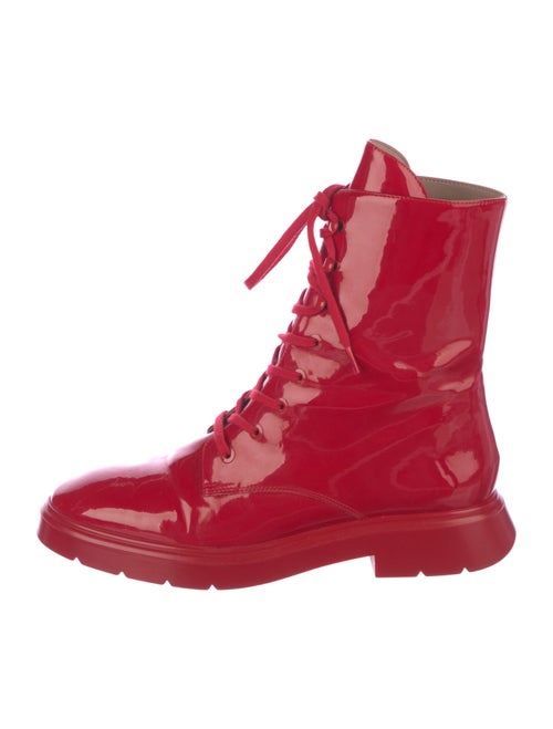 Stuart Weitzman Patent Leather Combat Boots