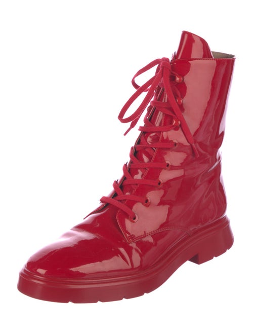 Stuart Weitzman Patent Leather Combat Boots