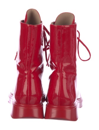 Stuart Weitzman Patent Leather Combat Boots
