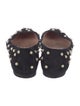 Stuart Weitzman Faux Pearl Accents Suede Flats