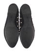 Stuart Weitzman Faux Pearl Accents Suede Flats