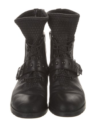 Stuart Weitzman Leather Combat Boots