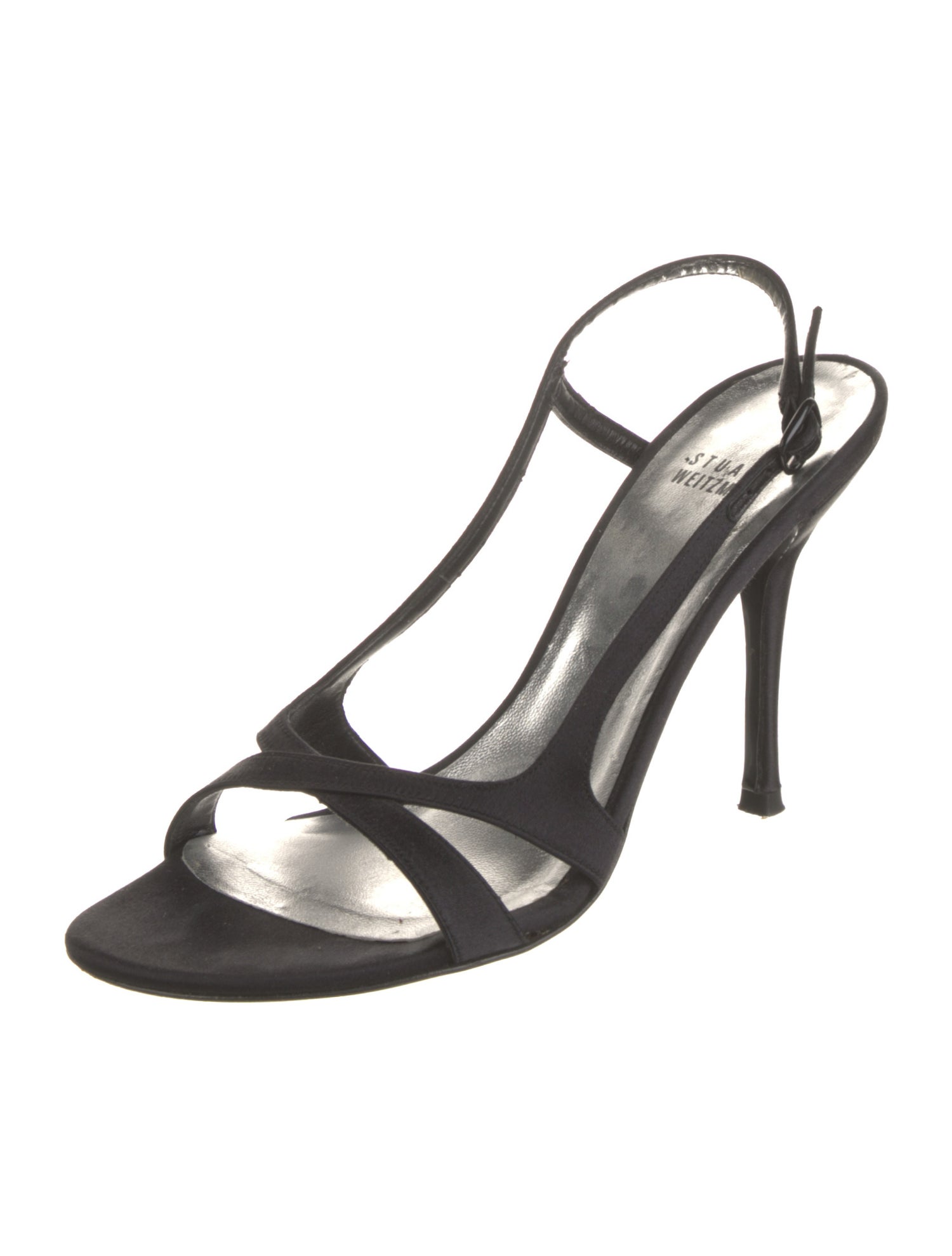 Stuart Weitzman Satin Slingback Sandals
