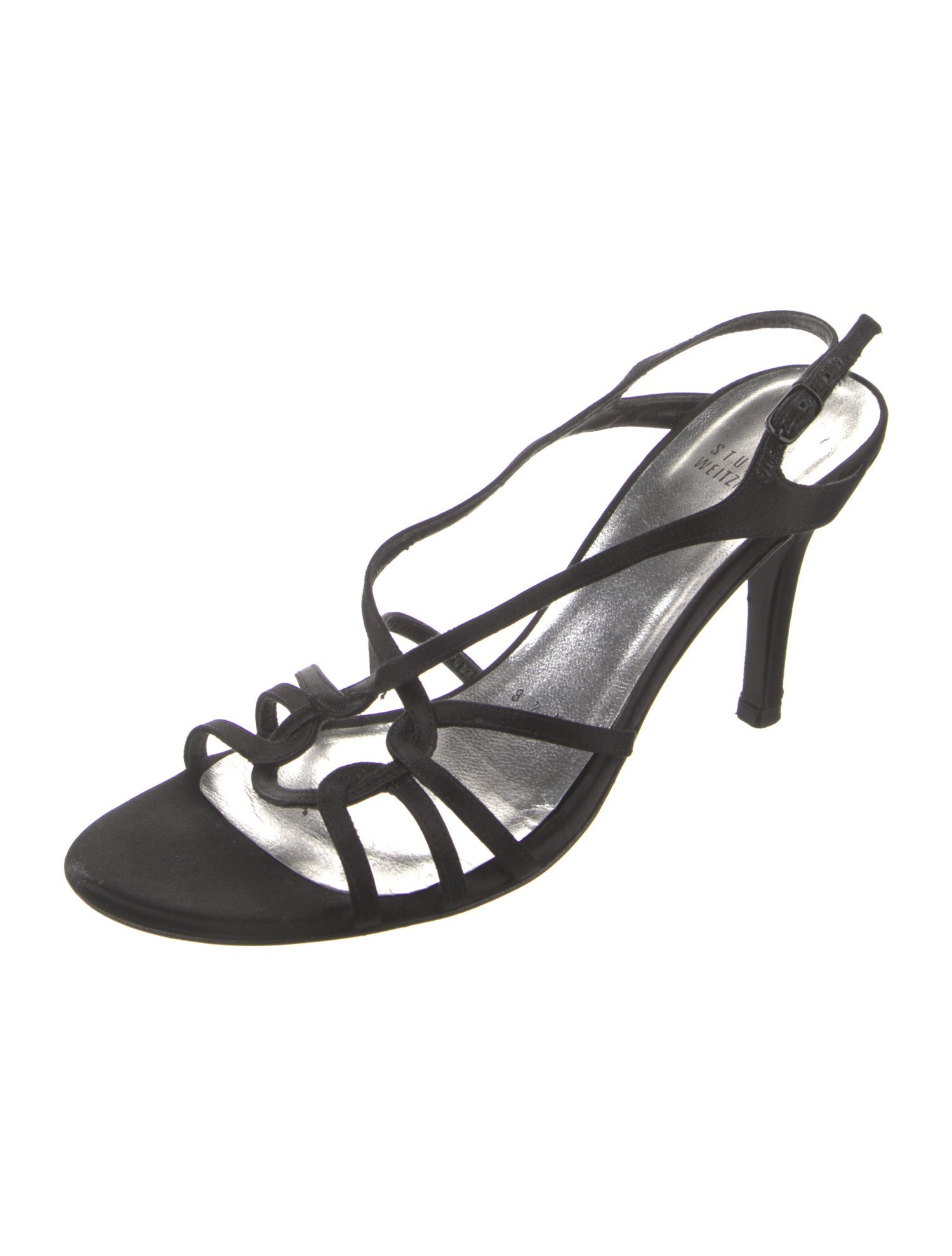 Stuart Weitzman Satin Slingback Sandals