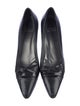 Stuart Weitzman Leather Bow Accents Pumps