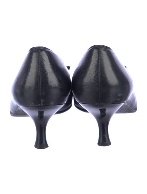 Stuart Weitzman Leather Bow Accents Pumps