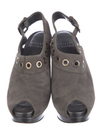 Stuart Weitzman Suede Slingback Pumps